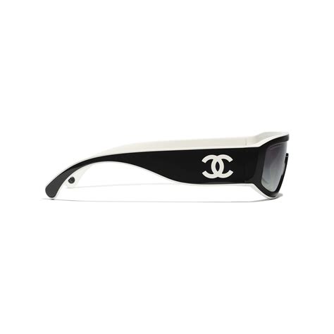 CHANEL Sunglasses: Shield Sunglasses, nylon fibre 6057 — 